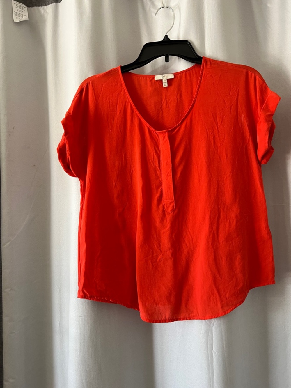 Joie Vibrant Scoop-Neck Short Sleeve Blouse